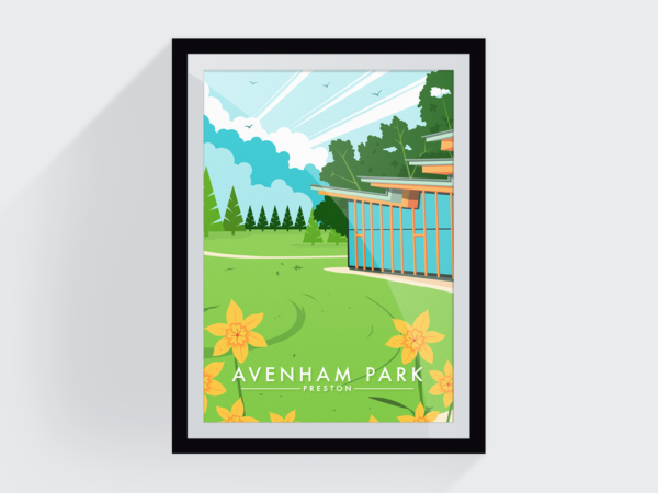 <span>Avenham park in spring</span><i>→</i>