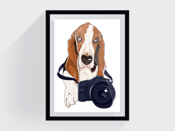 <span>Canine photography logo illustration</span><i>→</i>