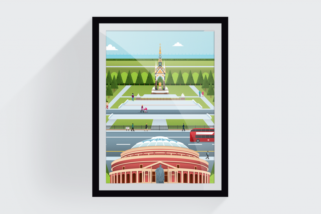 Hyde Park Print (for London Transport Museum) Illustration, Animation