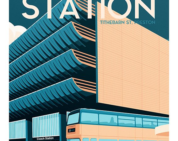 <span>Preston Bus Station Retro travel poster</span><i>→</i>